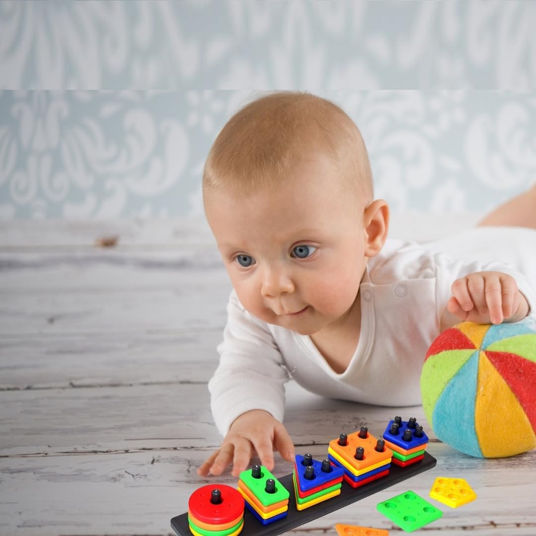 EITHEO Geometric Angle Blocks 26-Piece Montessori Sorting & Stacking Educational Toy for Toddlers