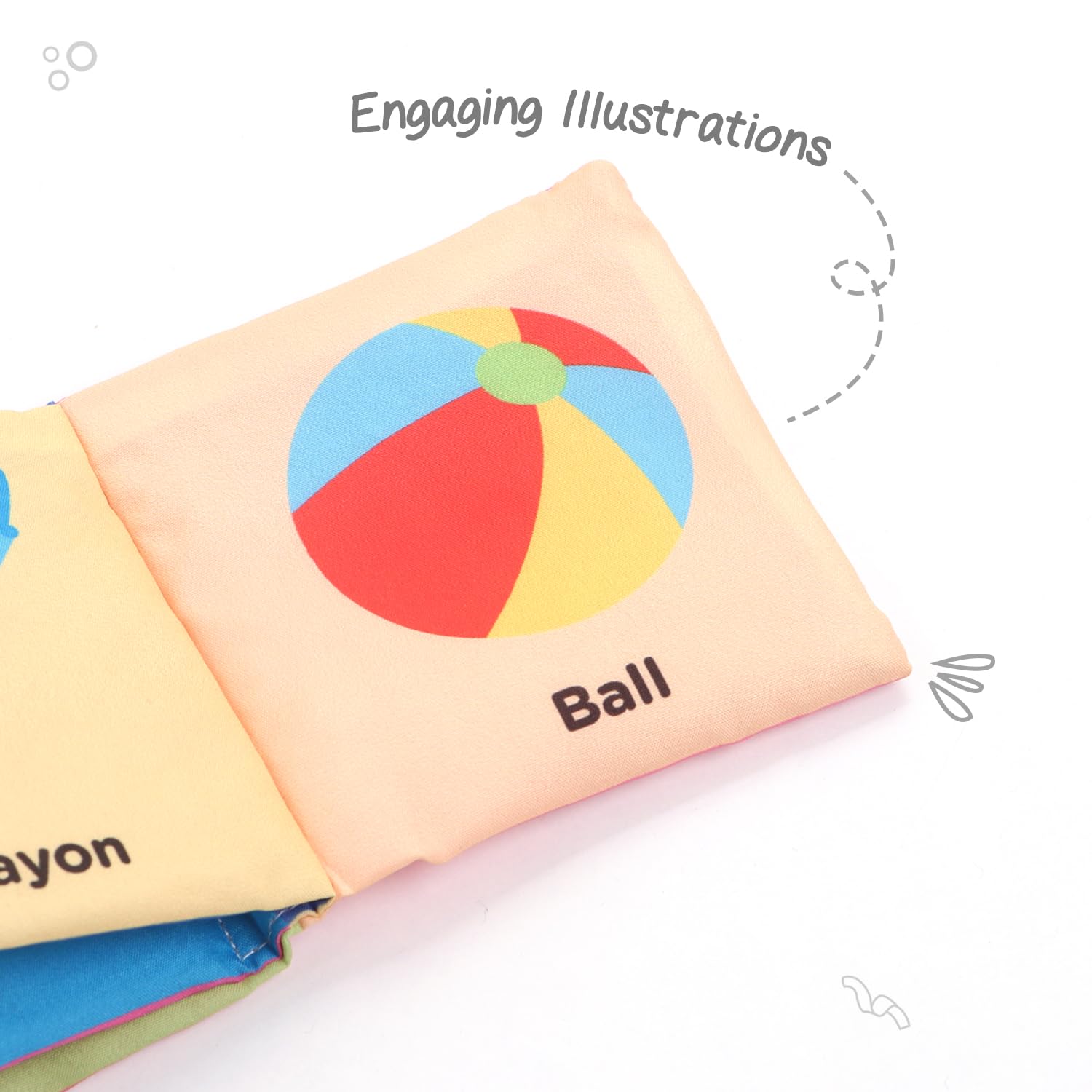 Firstcry Intellibaby Soft Sensory Cloth Book Set for Babies 6 Books Multicolor