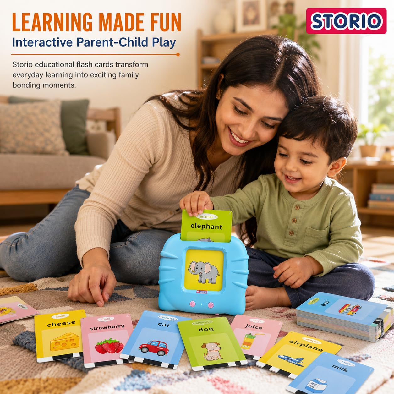 Storio Montessori Talking Flash Cards Educational Learning Toy