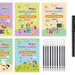 New Auto Erase Magic Copy Books for Kids – Reusable Handwriting Practice Set with Magic Pen & Refills
